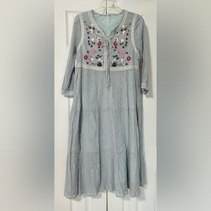 New boho chic dress orange creek woman size small